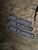 Ride Diamonds Trail Sign Sticker 3 Pack Grey