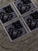 Trailbound Ram Grey Heavy Duty Sticker 4 Pack